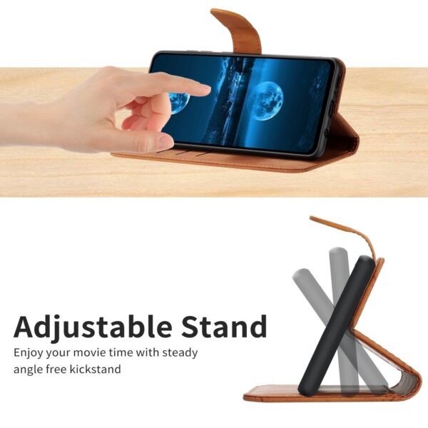 Xiaomi 13 Lite 5G Θήκη Βιβλίο Καφέ Stitching Embossed Phone Case Brown