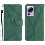 Xiaomi 13 Lite 5G Θήκη Βιβλίο Πράσινο Stitching Embossed Phone Case Green
