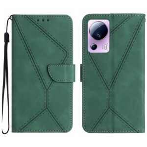 Xiaomi 13 Lite 5G Θήκη Βιβλίο Πράσινο Stitching Embossed Phone Case Green