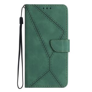 Xiaomi 13 Lite 5G Θήκη Βιβλίο Πράσινο Stitching Embossed Phone Case Green