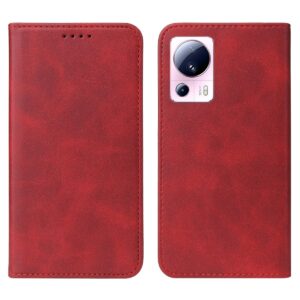 Xiaomi 13 Lite 5G Θήκη Βιβλίο Κόκκινο Magnetic Closure Phone Case Red