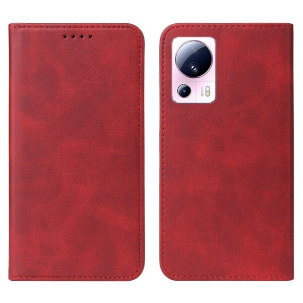 Xiaomi 13 Lite 5G Θήκη Βιβλίο Κόκκινο Magnetic Closure Phone Case Red