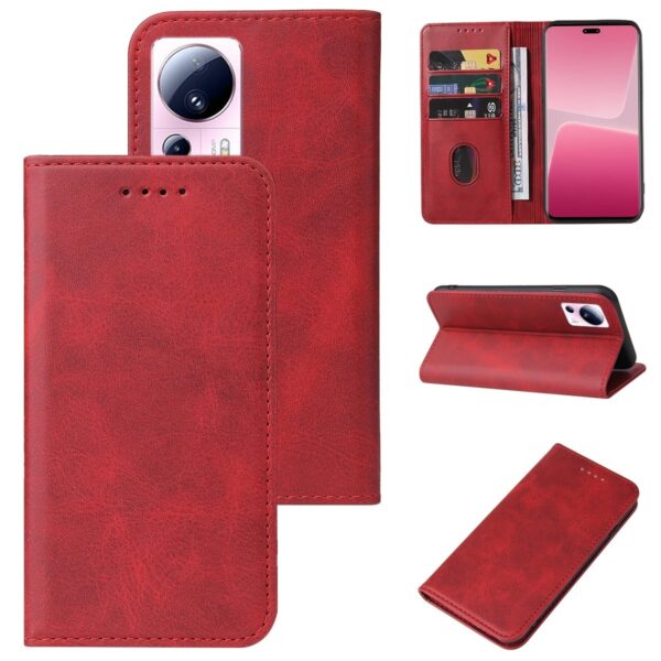 Xiaomi 13 Lite 5G Θήκη Βιβλίο Κόκκινο Magnetic Closure Phone Case Red