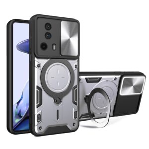 Xiaomi 13 Lite 5G Θήκη Ασημί Με Σταντ Sliding Camshield Card Phone Case Silver