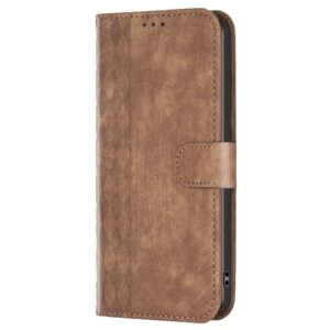 Xiaomi 13 Lite 5G Θήκη Βιβλίο Καφέ Plaid Embossed Phone Case Brown