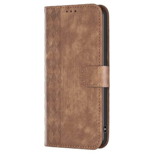 Xiaomi 13 Lite 5G Θήκη Βιβλίο Καφέ Plaid Embossed Phone Case Brown