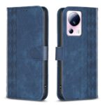 Xiaomi 13 Lite 5G Θήκη Βιβλίο Μπλε Plaid Embossed Phone Case Blue