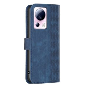 Xiaomi 13 Lite 5G Θήκη Βιβλίο Μπλε Plaid Embossed Phone Case Blue