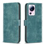Xiaomi 13 Lite 5G Θήκη Βιβλίο Πράσινο Plaid Embossed Phone Case Green