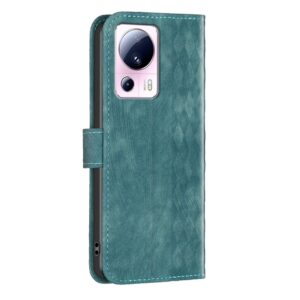 Xiaomi 13 Lite 5G Θήκη Βιβλίο Πράσινο Plaid Embossed Phone Case Green