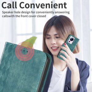 Xiaomi 13 Lite 5G Θήκη Βιβλίο Πράσινο Plaid Embossed Phone Case Green