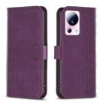 Xiaomi 13 Lite 5G Θήκη Βιβλίο Μωβ Plaid Embossed Phone Case Purple