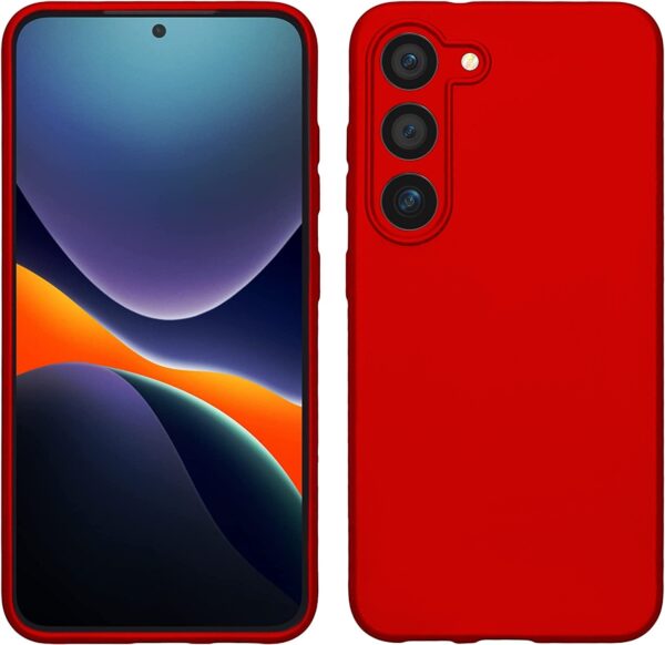 Samsung Galaxy S23 Plus 5G Θήκη Σιλικόνης Κόκκινη Soft Touch Silicone Rubber Soft Case Red