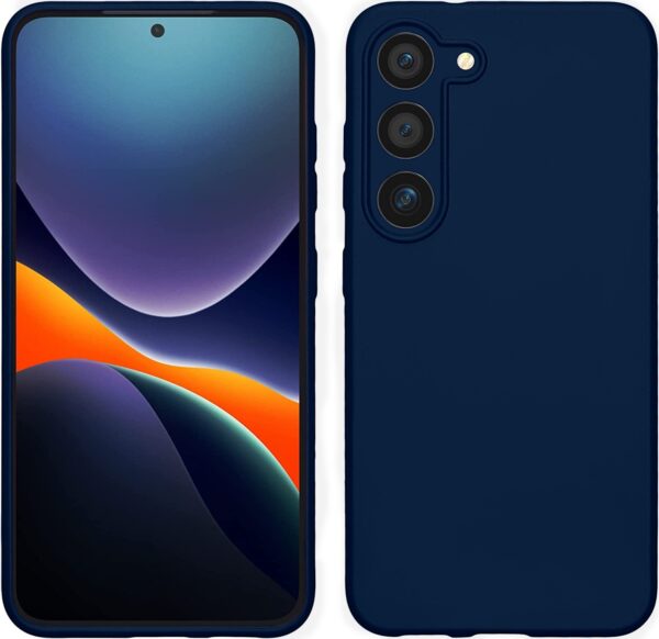 Samsung Galaxy S23 Plus 5G Θήκη Σιλικόνης Μπλε Soft Touch Silicone Rubber Soft Case Navy