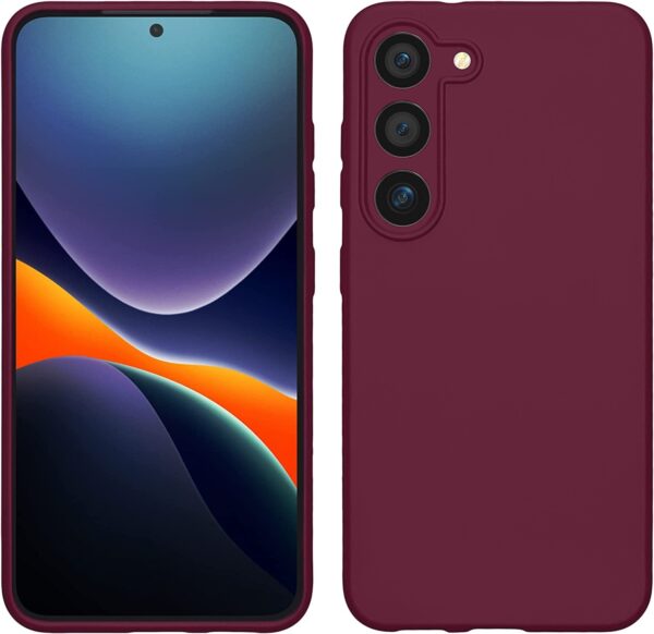 Samsung Galaxy S23 Plus 5G Θήκη Σιλικόνης Μπορντό Soft Touch Silicone Rubber Soft Case Bordeaux