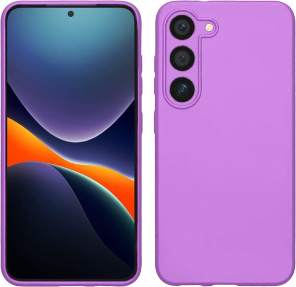Samsung Galaxy S23 Plus 5G Θήκη Σιλικόνης Μωβ Soft Touch Silicone Rubber Soft Case Purple