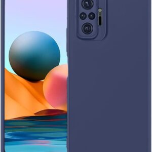 Xiaomi Redmi Note 10 Pro NFC Θήκη Σιλικόνης Μπλε Soft Touch Silicone Rubber Soft Case Navy