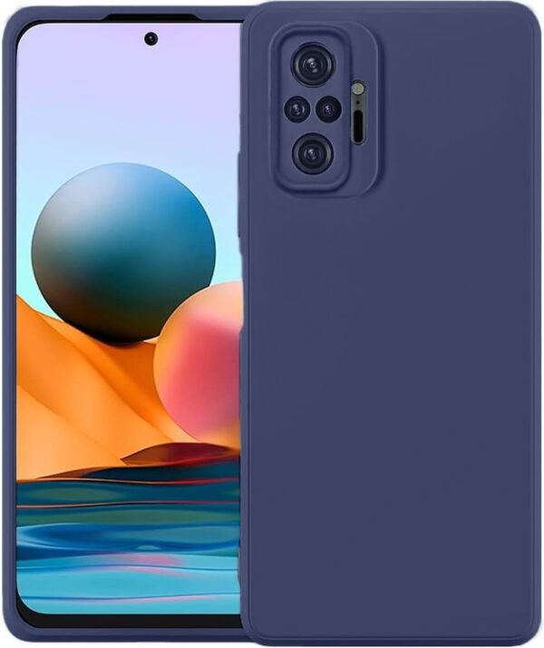 Xiaomi Redmi Note 10 Pro NFC Θήκη Σιλικόνης Μπλε Soft Touch Silicone Rubber Soft Case Navy