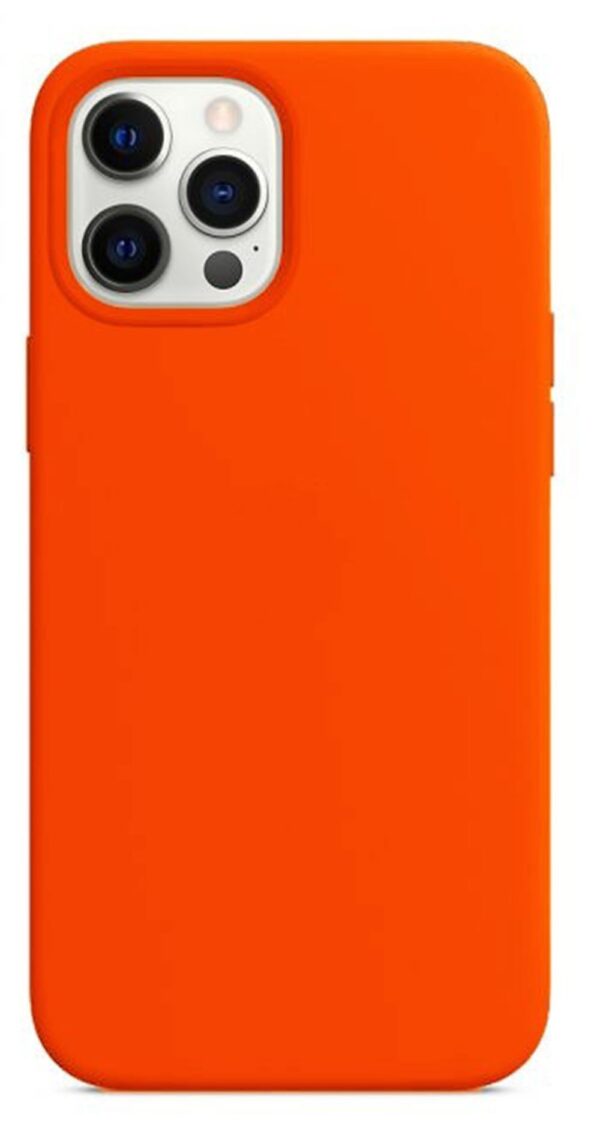 Forcell iPhone 12 Pro Max Soft Touch Θήκη Σιλικόνης - Orange