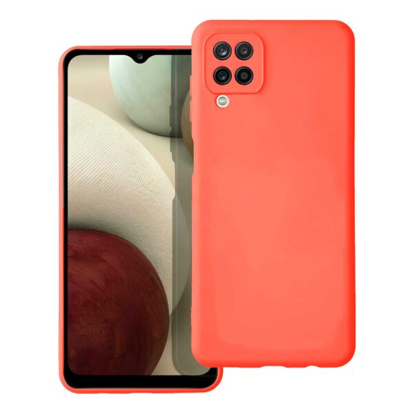 Forcell Samsung Galaxy A12 / M12 Soft Touch Θήκη Σιλικόνης - Orange