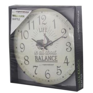 Esperanza Seattle Ρολόι Τοίχου Πλαστικό Εκρού 30cm