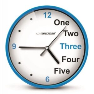 Esperanza Prague Ρολόι Τοίχου Πλαστικό Μπλε 20cm