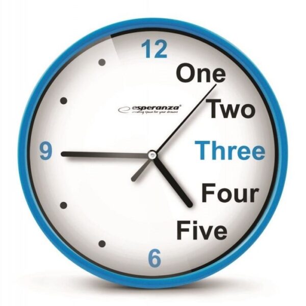 Esperanza Prague Ρολόι Τοίχου Πλαστικό Μπλε 20cm
