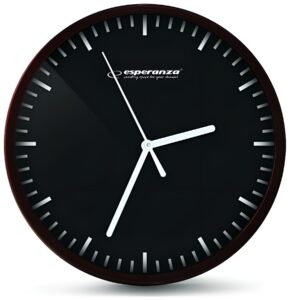 Esperanza Budapest Ρολόι Τοίχου Πλαστικό Μαύρο 20cm