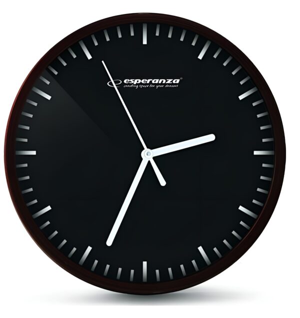Esperanza Budapest Ρολόι Τοίχου Πλαστικό Μαύρο 20cm Esperanza Budapest Ρολόι Τοίχου Πλαστικό Μαύρο 20cm