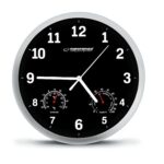 Esperanza Lyon Ρολόι Τοίχου Πλαστικό Μαύρο 25cm