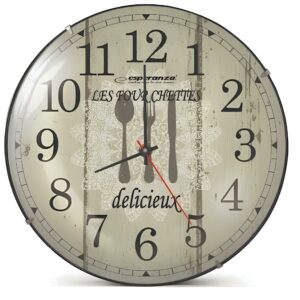 Esperanza Paris Αντικέ Ρολόι Τοίχου Πλαστικό Εκρού 30cm