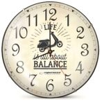 Esperanza Seattle Ρολόι Τοίχου Πλαστικό Εκρού 30cm