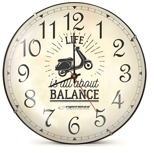 Esperanza Seattle Ρολόι Τοίχου Πλαστικό Εκρού 30cm Esperanza Seattle Ρολόι Τοίχου Πλαστικό Εκρού 30cm