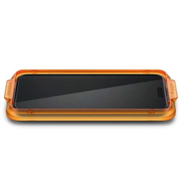 iPhone 15 Pro Max Spigen (x2.Pack) GLAS.tR ALIGNmaster Full Cover HD Premium Tempered Glass Screen Protector Black AGL06875