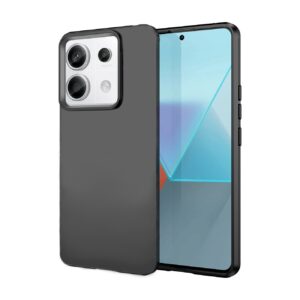 Xiaomi Redmi Note 13 5G Θήκη Σιλικόνης Μαύρο Soft Touch Silicone Rubber Soft Case Black