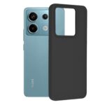 Xiaomi Redmi Note 13 Pro 5G / Poco X6 5G Θήκη Σιλικόνης Μαύρο Soft Touch Silicone Rubber Soft Case Black