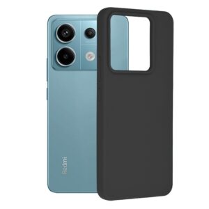 Xiaomi Redmi Note 13 Pro 5G / Poco X6 5G Θήκη Σιλικόνης Μαύρο Soft Touch Silicone Rubber Soft Case Black