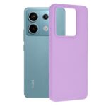 Xiaomi Redmi Note 13 Pro 5G / Poco X6 5G Θήκη Σιλικόνης Μωβ Soft Touch Silicone Rubber Soft Case Purple