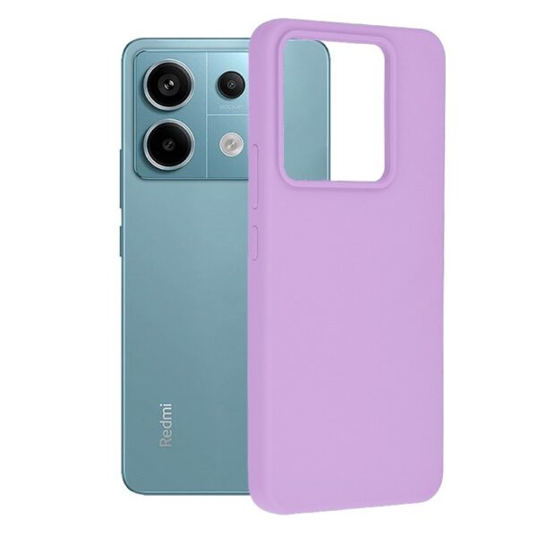 Xiaomi Redmi Note 13 Pro 5G / Poco X6 5G Θήκη Σιλικόνης Μωβ Soft Touch Silicone Rubber Soft Case Purple