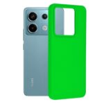 Xiaomi Redmi Note 13 Pro 5G / Poco X6 5G Θήκη Σιλικόνης Λαχανί Soft Touch Silicone Rubber Soft Case Light Green