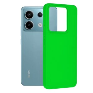Xiaomi Redmi Note 13 Pro 5G / Poco X6 5G Θήκη Σιλικόνης Λαχανί Soft Touch Silicone Rubber Soft Case Light Green