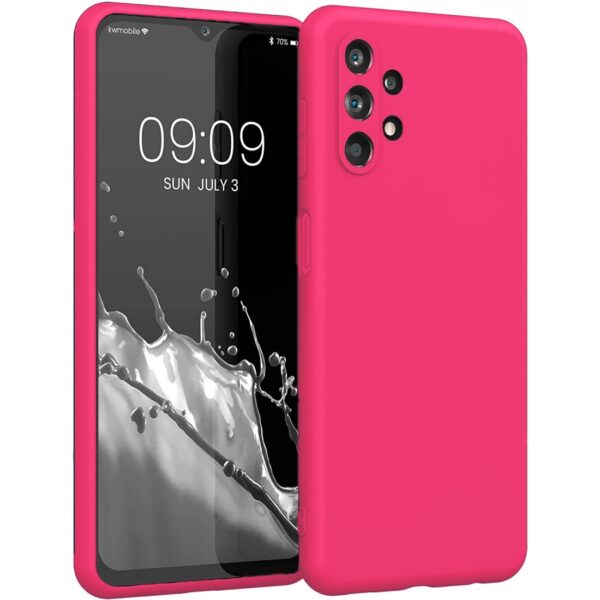Samsung Galaxy A32 4G Θήκη Σιλικόνης Φούξια Soft Touch Silicone Rubber Soft Case Fuchsia