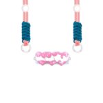 Λουράκι Λαιμού Universal Θήκης Smartphone Neck Strap With Back Clip Pink Hearts