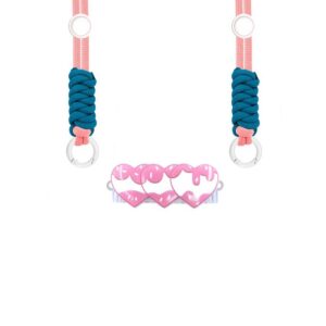 Λουράκι Λαιμού Universal Θήκης Smartphone Neck Strap With Back Clip Pink Hearts