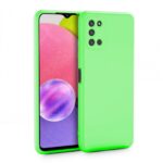 Samsung Galaxy A03s Θήκη Σιλικόνης Λαχανί Soft Touch Silicone Rubber Soft Case Light Green