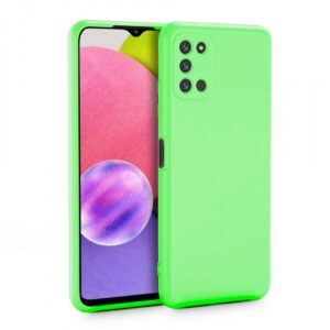 Samsung Galaxy A03s Θήκη Σιλικόνης Λαχανί Soft Touch Silicone Rubber Soft Case Light Green