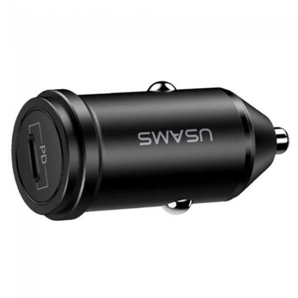 Φορτιστής Αυτοκινήτου USAMS C14 1x Type-C 3A 18W Μεταλλικός Γκρι