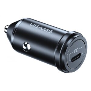 Φορτιστής Αυτοκινήτου USAMS C14 1x Type-C 3A 18W Μεταλλικός Γκρι