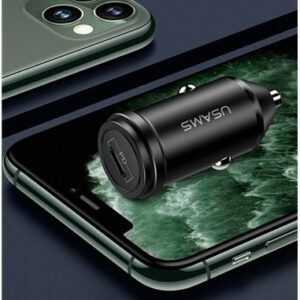 Φορτιστής Αυτοκινήτου USAMS C14 1x Type-C 3A 18W Μεταλλικός Γκρι