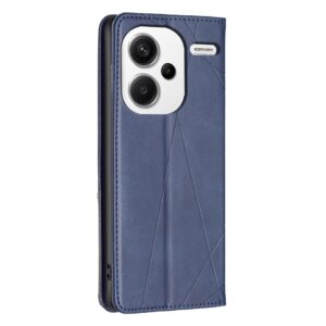 Xiaomi Redmi Note 13 Pro Plus 5G Θήκη Βιβλίο Μπλε Magnetic Buckle Rhombus Texture Phone Case Blue